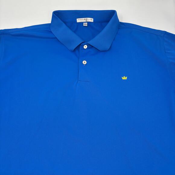 Peter Millar 2XL Solid Blue Short Sleeve Contemporary Fit Golf Polo Shirt - Picture 1 of 6